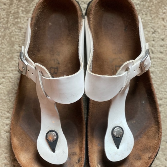 BIRKENSTOCK GIZEH White Patent Leather Size 38 Betula - Picture 4 of 5